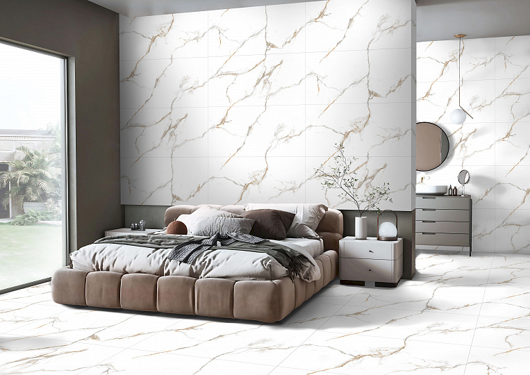 Плитка керамогранит Artceramic Sharm Gold 60x120 Matt (1,44 кв.м.) под мрамор