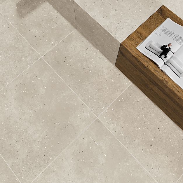 Плитка керамогранит Grasaro Granella Beige G-43 MR 600x600x9 (1,44 кв.м.) под бетон