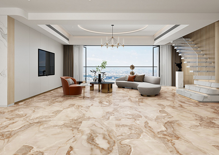 Плитка керамогранит BASCONI HOME Onyx Sunny 600x1200x10 semi-polished под оникс