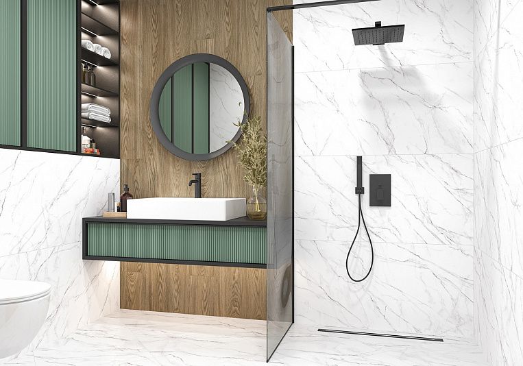 Интерьерные фото коллекции Neo Calacatta (керамогранит)