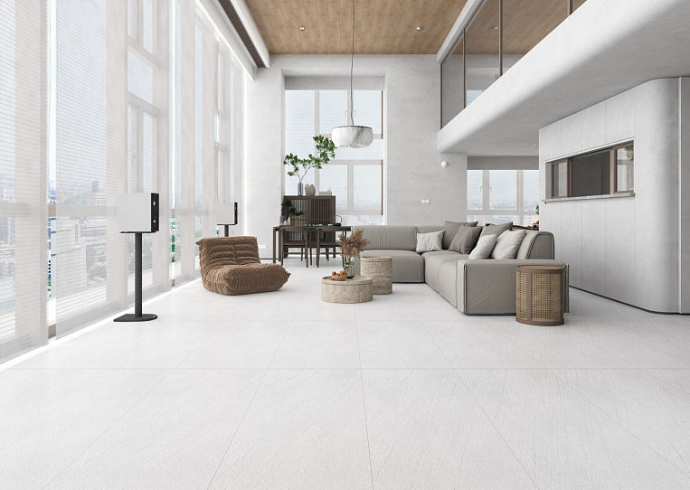 Плитка керамогранит BASCONI HOME Lavagna White 600x1200x9.6 Matt под камень